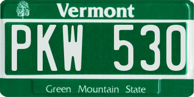 VT license plate PKW530