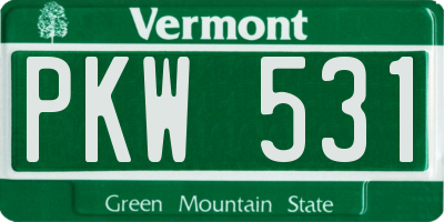 VT license plate PKW531