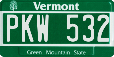 VT license plate PKW532