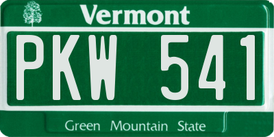 VT license plate PKW541
