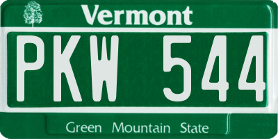 VT license plate PKW544