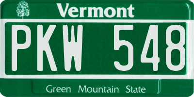 VT license plate PKW548