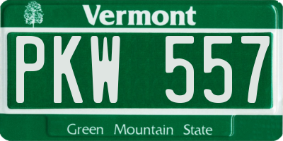 VT license plate PKW557