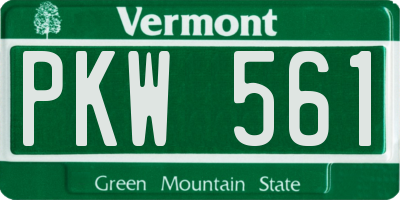 VT license plate PKW561