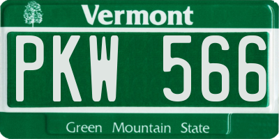 VT license plate PKW566