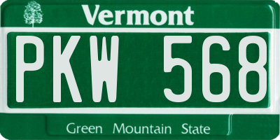 VT license plate PKW568