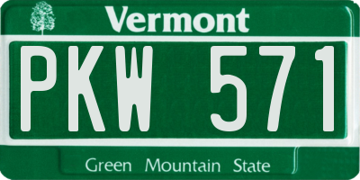 VT license plate PKW571