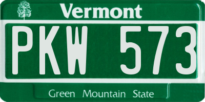 VT license plate PKW573