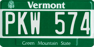 VT license plate PKW574