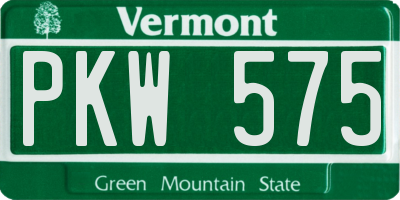 VT license plate PKW575