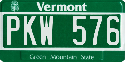 VT license plate PKW576