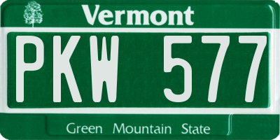 VT license plate PKW577