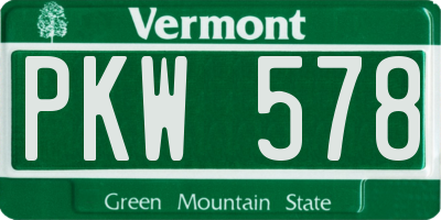 VT license plate PKW578