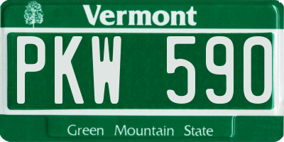 VT license plate PKW590