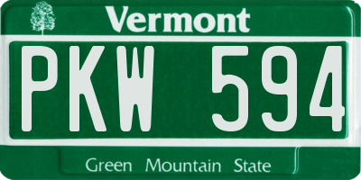VT license plate PKW594