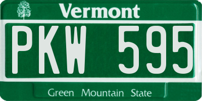 VT license plate PKW595