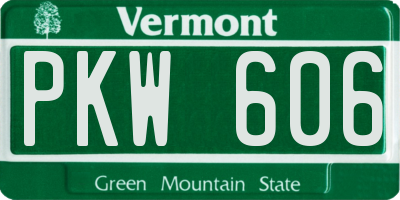VT license plate PKW606