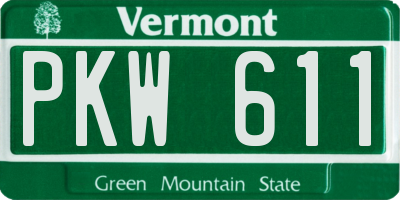 VT license plate PKW611