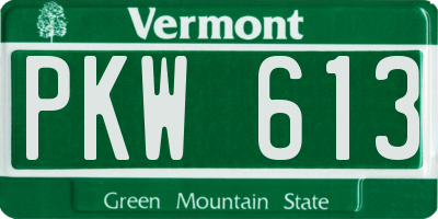 VT license plate PKW613