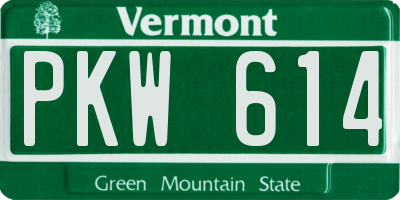 VT license plate PKW614