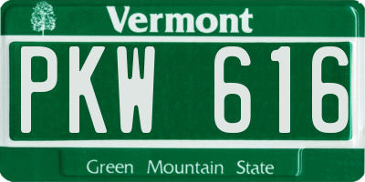 VT license plate PKW616