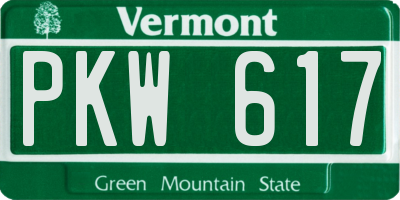 VT license plate PKW617