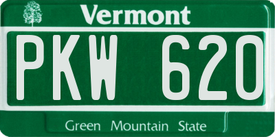 VT license plate PKW620