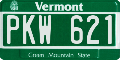 VT license plate PKW621