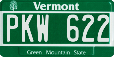 VT license plate PKW622