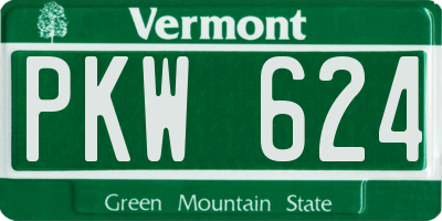 VT license plate PKW624