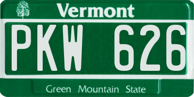 VT license plate PKW626