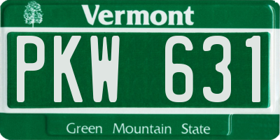 VT license plate PKW631