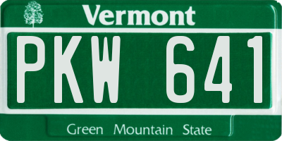 VT license plate PKW641