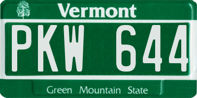 VT license plate PKW644
