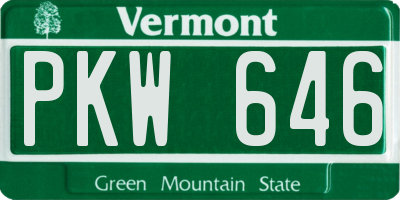 VT license plate PKW646