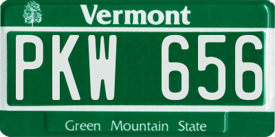 VT license plate PKW656
