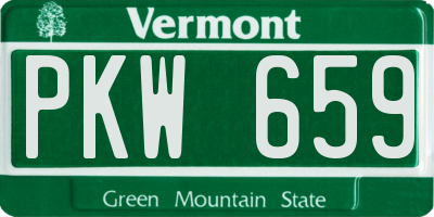 VT license plate PKW659