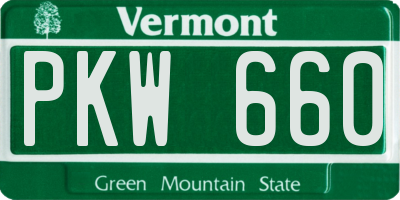 VT license plate PKW660