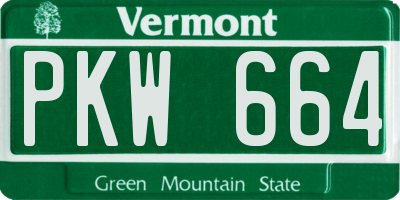 VT license plate PKW664