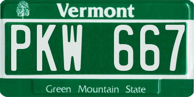 VT license plate PKW667