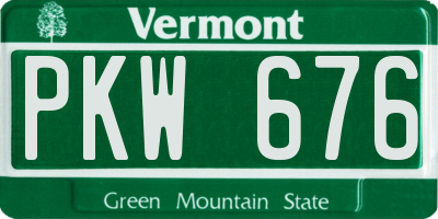VT license plate PKW676
