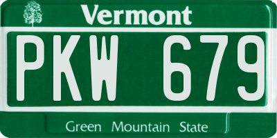 VT license plate PKW679