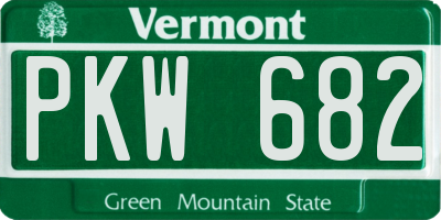 VT license plate PKW682
