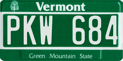 VT license plate PKW684
