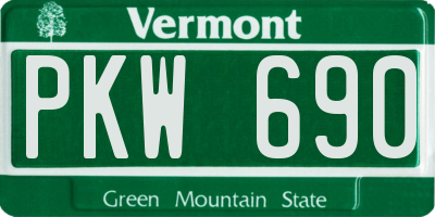 VT license plate PKW690