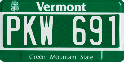 VT license plate PKW691