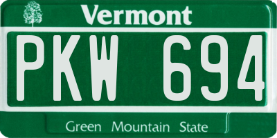 VT license plate PKW694