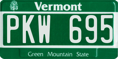 VT license plate PKW695