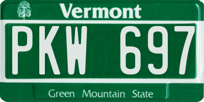 VT license plate PKW697