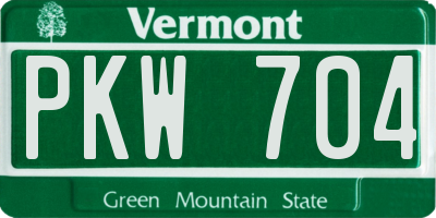 VT license plate PKW704